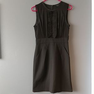 BCBGMAXAZRIA Sleeveless Ruffle Dress with Pockets